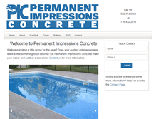 Tablet Screenshot of permanentimpressionsconcrete.com